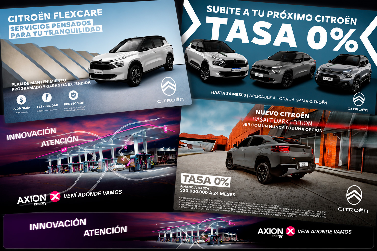 Banners Citroën y Axion Energy
