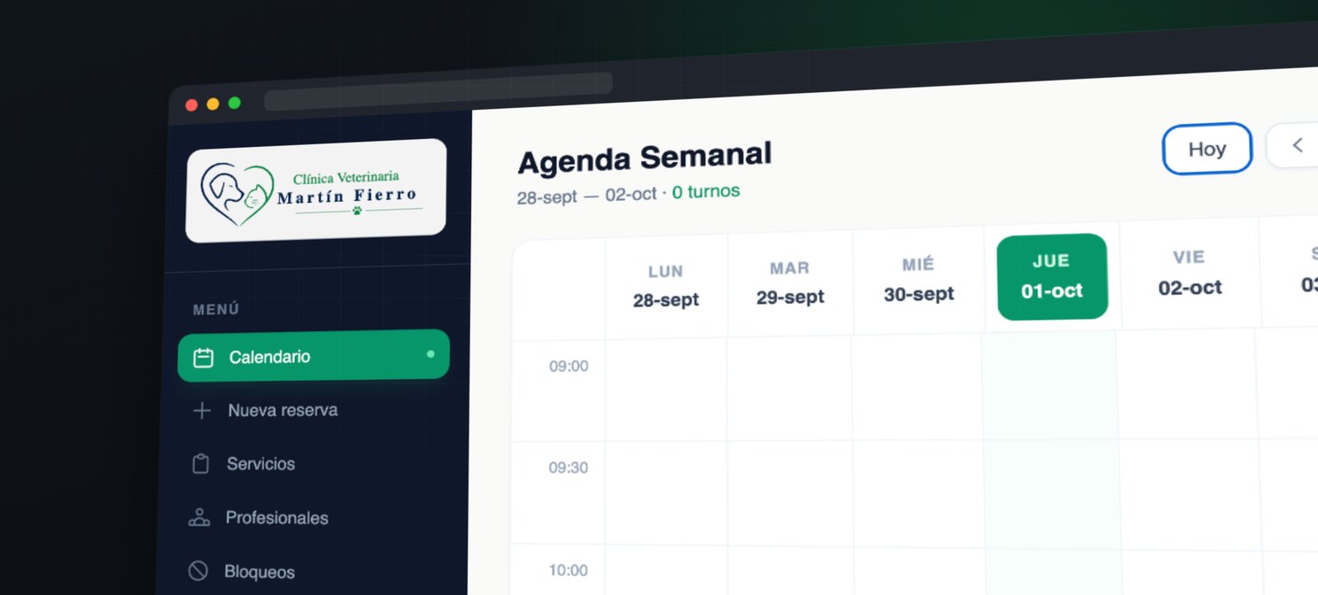 Turnero + Agenda — Veterinaria